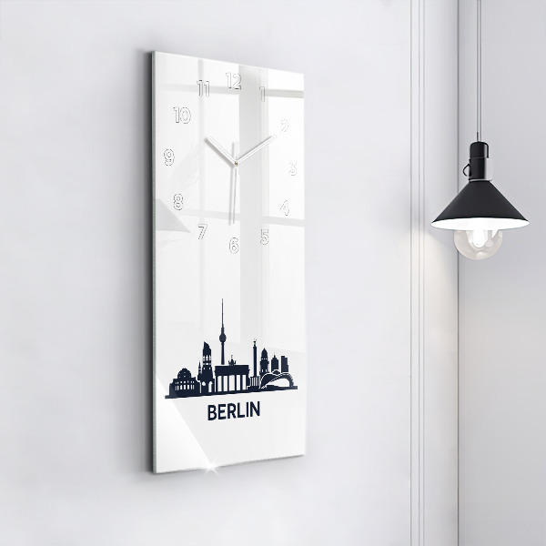 Reloj de cristal vertical Ilustración de la ciudad de Berlín - espejomat.es