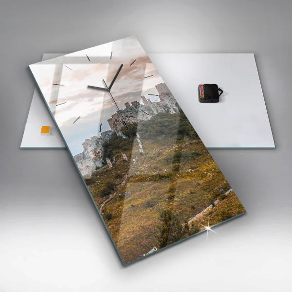 Reloj de cristal vertical Castillo de Spiš en Eslovaquia - espejomat.es