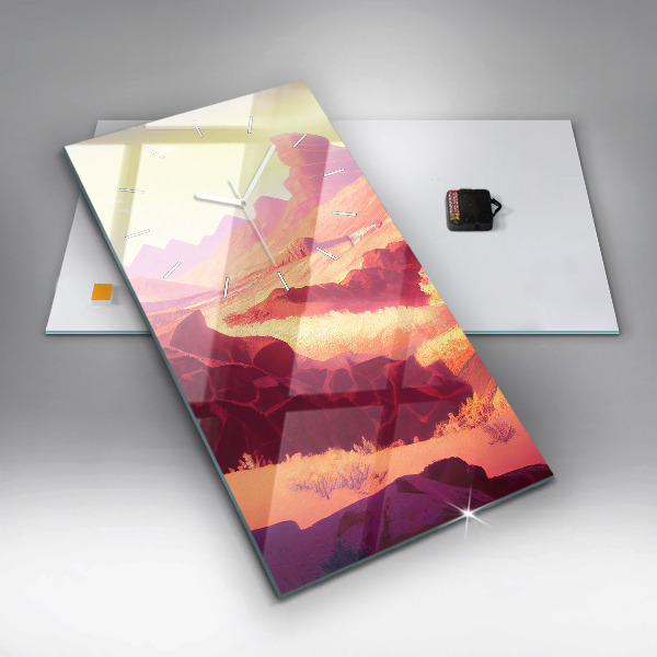 Reloj vertical Ilustración del desierto de Arizona - espejomat.es