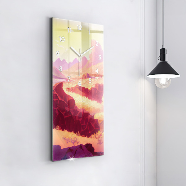 Reloj vertical Ilustración del desierto de Arizona - espejomat.es