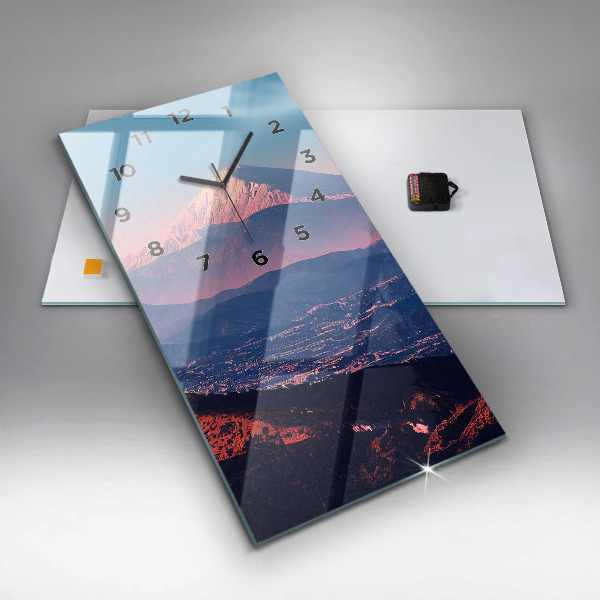 Reloj de vidrio vertical Montañas en San Antonio USA - espejomat.es