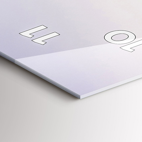 Reloj de cristal vertical Lago y montañas de los Pirineos - espejomat.es