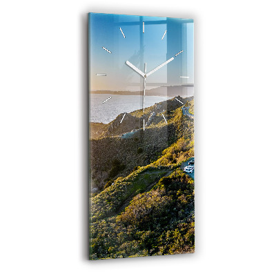 Reloj de cristal vertical Carretera de San Francisco - espejomat.es