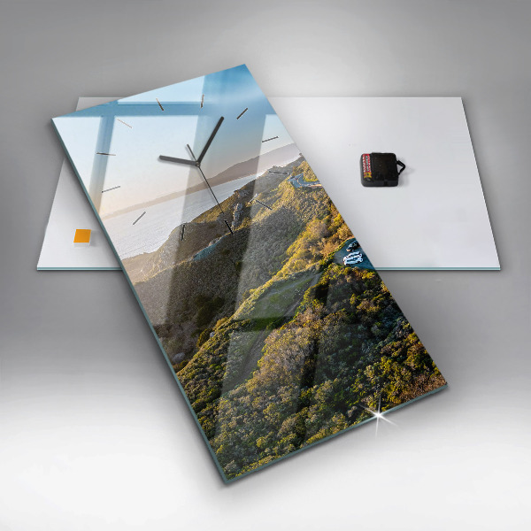 Reloj de cristal vertical Carretera de San Francisco - espejomat.es