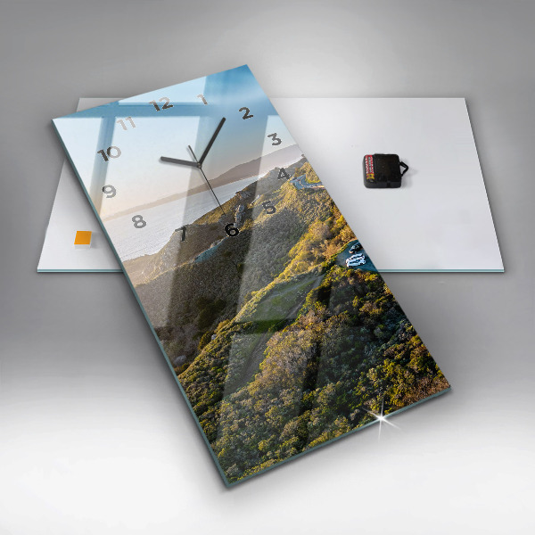 Reloj de cristal vertical Carretera de San Francisco - espejomat.es