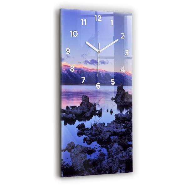 Reloj de vidrio vertical Lago California - espejomat.es