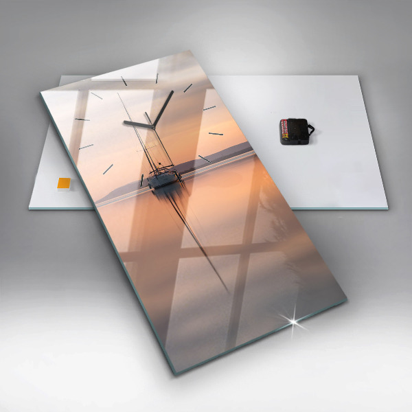 Reloj de cristal vertical Lago Balaton USA - espejomat.es