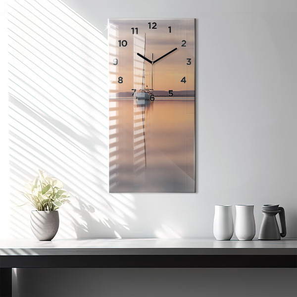 Reloj de cristal vertical Lago Balaton USA - espejomat.es