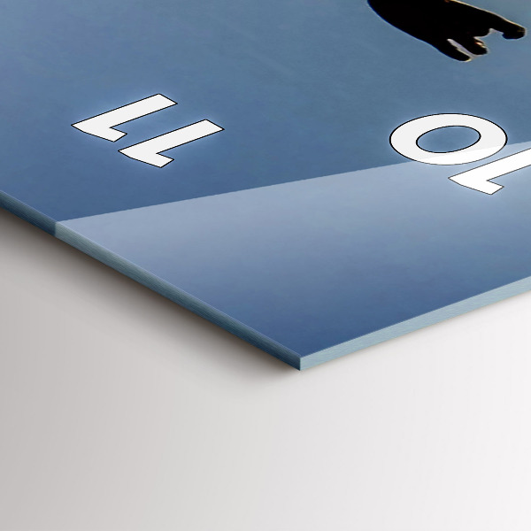 Reloj de vidrio vertical Baile español en el mar - espejomat.es