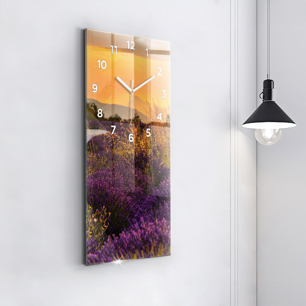Reloj vertical Pradera de lavanda Francia - espejomat.es