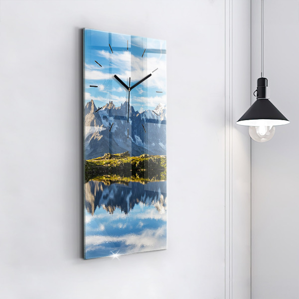 Reloj de cristal vertical Valle de Chamonix, Alpes franceses - espejomat.es