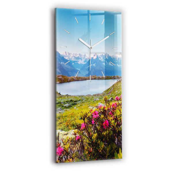 Reloj de cristal vertical Glaciar del Mont Blanc Chamonix - espejomat.es