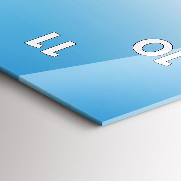 Reloj de cristal vertical Glaciar del Mont Blanc Chamonix - espejomat.es