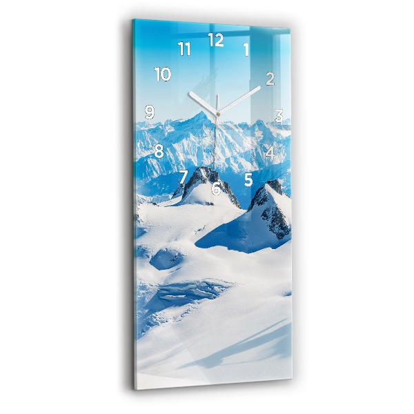 Reloj vertical Esquiador en los Alpes - espejomat.es