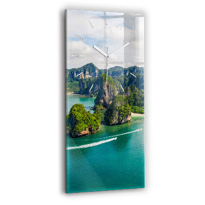 Reloj vertical Isla en Tailandia - espejomat.es