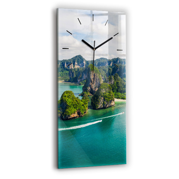 Reloj vertical Isla en Tailandia - espejomat.es