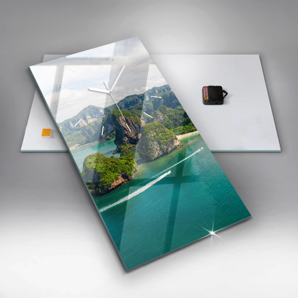 Reloj vertical Isla en Tailandia - espejomat.es