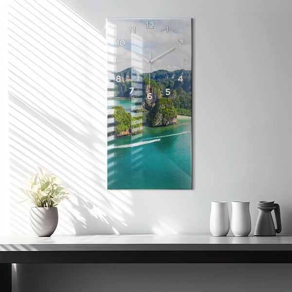 Reloj vertical Isla en Tailandia - espejomat.es