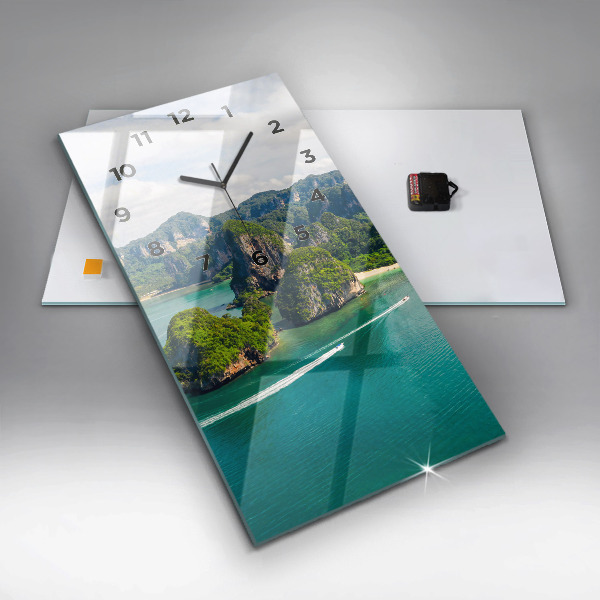 Reloj vertical Isla en Tailandia - espejomat.es
