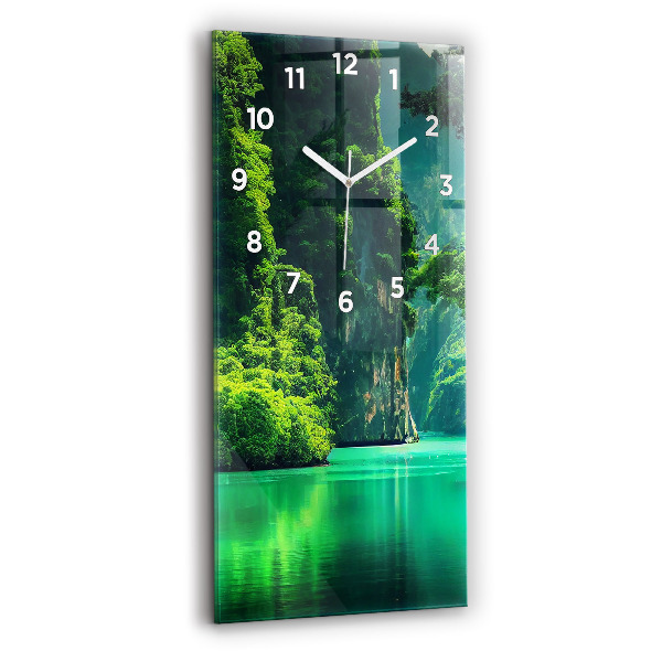 Reloj de vidrio vertical Paisaje natural de Tailandia - espejomat.es