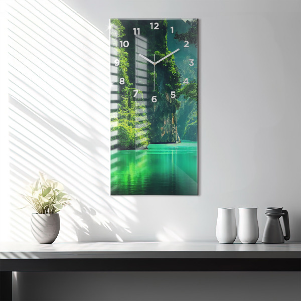 Reloj de vidrio vertical Paisaje natural de Tailandia - espejomat.es