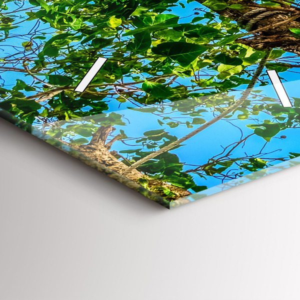 Reloj de cristal vertical Isla soleada Tailandia - espejomat.es