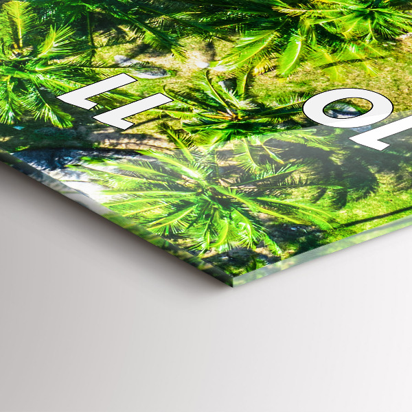 Reloj de cristal vertical Playa tropical de Koh Tao - espejomat.es