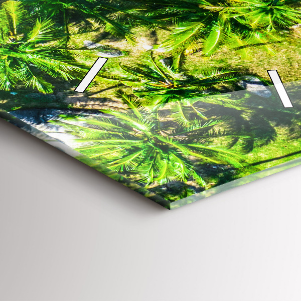 Reloj de cristal vertical Playa tropical de Koh Tao - espejomat.es