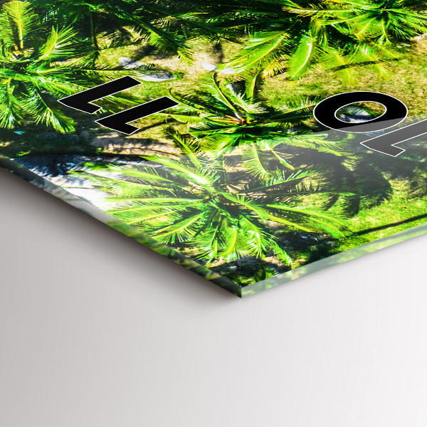 Reloj de cristal vertical Playa tropical de Koh Tao - espejomat.es