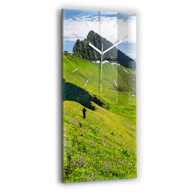 Reloj de vidrio vertical Reserva natural de Hornstrandir Islandia - espejomat.es