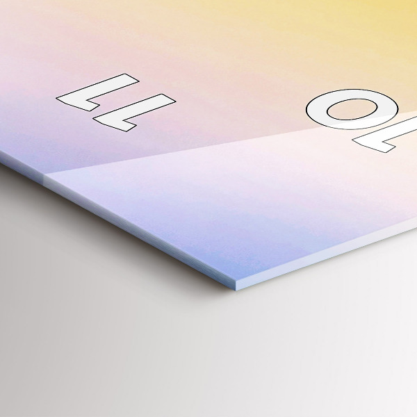 Reloj de cristal vertical Iceberg y amanecer - espejomat.es