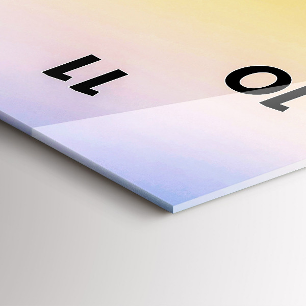 Reloj de cristal vertical Iceberg y amanecer - espejomat.es