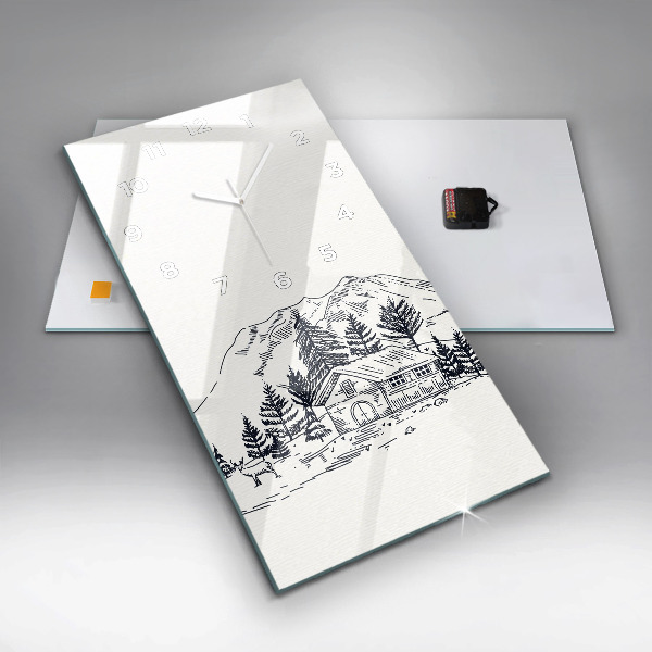 Reloj de vidrio vertical Ciudad de dibujos animados - espejomat.es