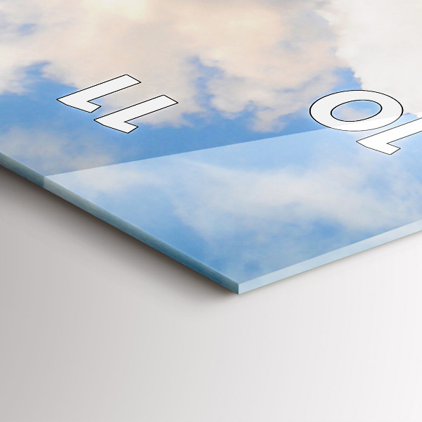 Reloj de vidrio vertical Costa oceánica - espejomat.es