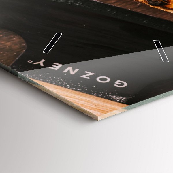 Reloj de vidrio vertical Pizza italiana - espejomat.es