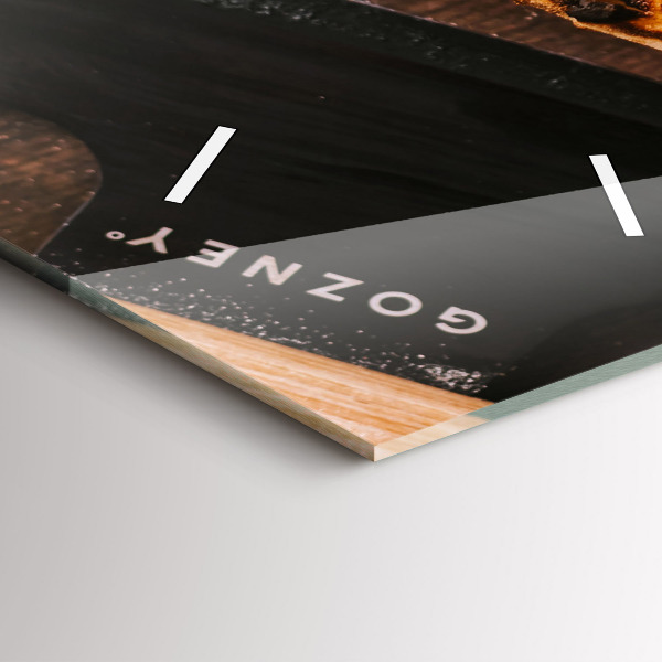 Reloj de vidrio vertical Pizza italiana - espejomat.es