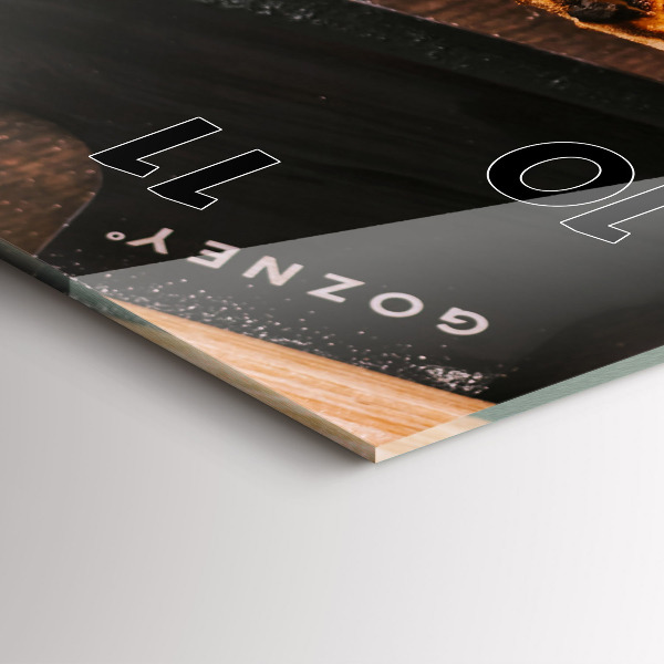 Reloj de vidrio vertical Pizza italiana - espejomat.es