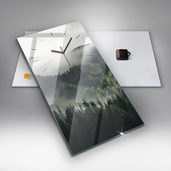Reloj de cristal vertical Paisaje forestal - espejomat.es