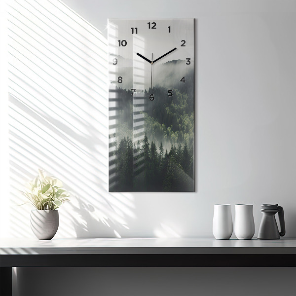 Reloj de cristal vertical Paisaje forestal - espejomat.es
