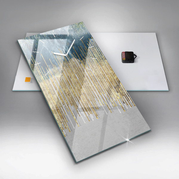 Reloj de vidrio vertical Patrón decorativo - espejomat.es