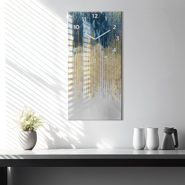 Reloj de vidrio vertical Patrón decorativo - espejomat.es