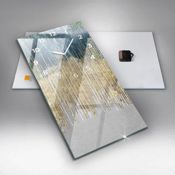 Reloj de vidrio vertical Patrón decorativo - espejomat.es