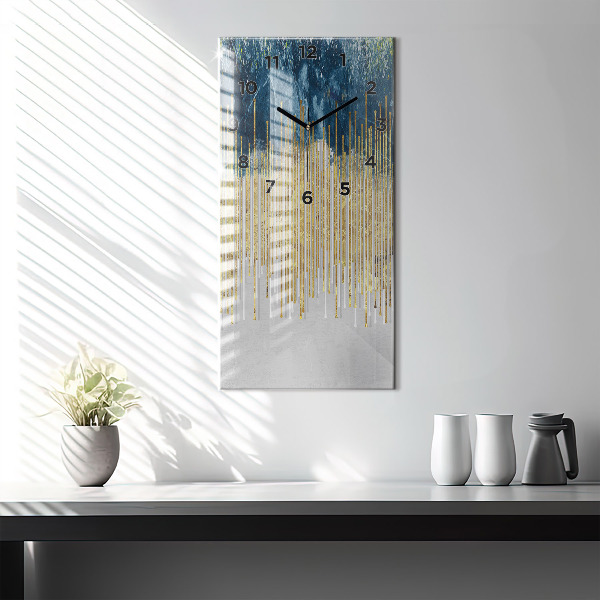 Reloj de vidrio vertical Patrón decorativo - espejomat.es
