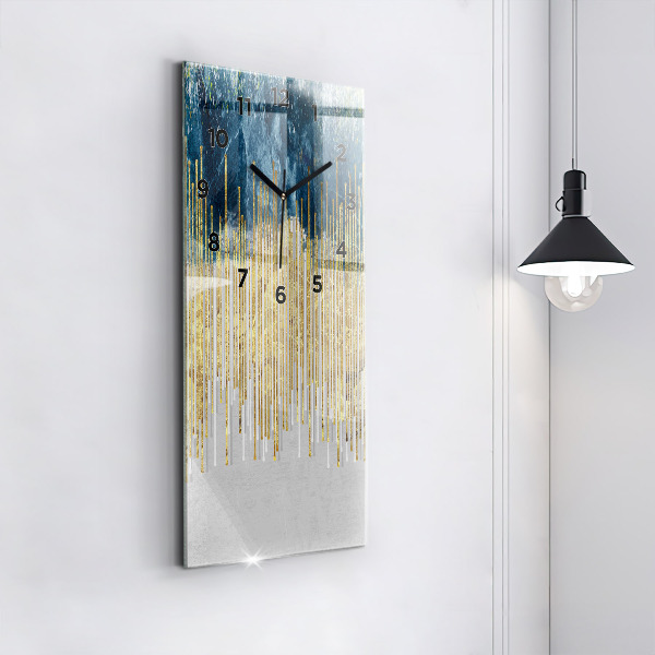 Reloj de vidrio vertical Patrón decorativo - espejomat.es