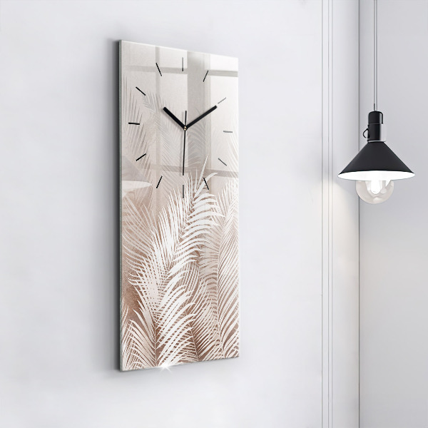 Reloj vertical Hojas tropicales - espejomat.es