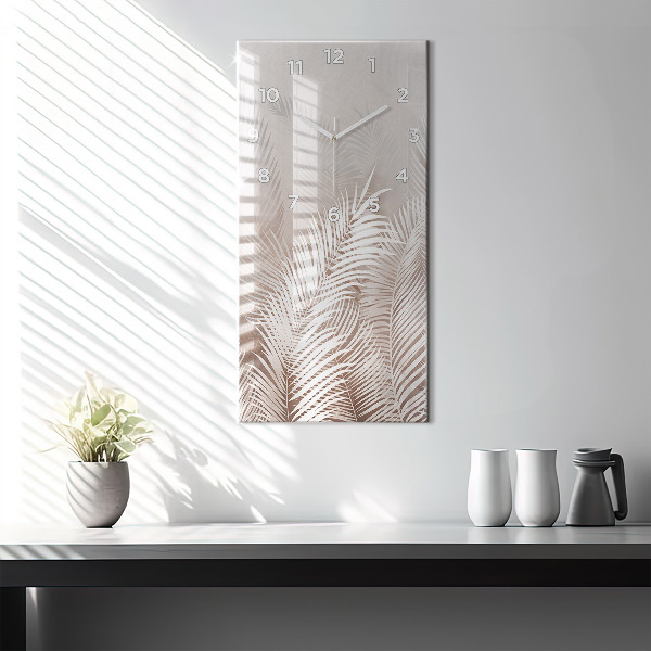 Reloj vertical Hojas tropicales - espejomat.es