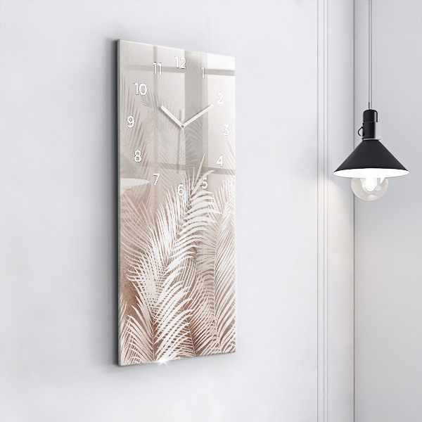 Reloj vertical Hojas tropicales - espejomat.es