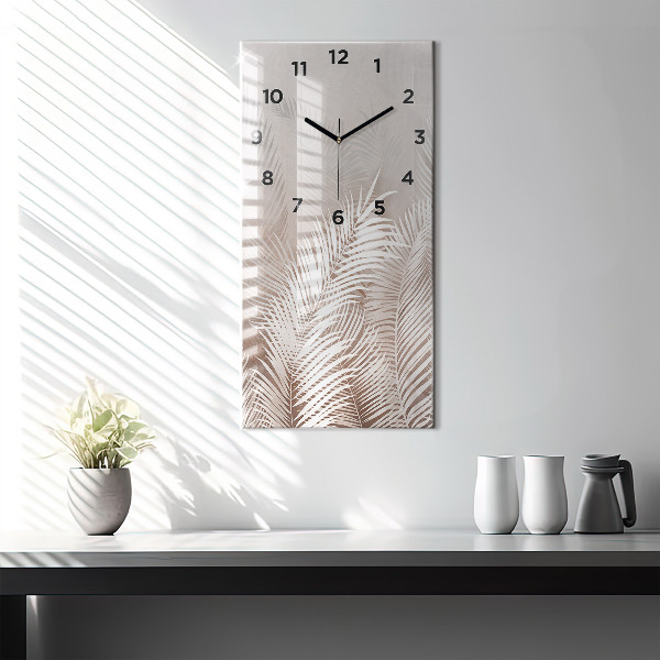 Reloj vertical Hojas tropicales - espejomat.es