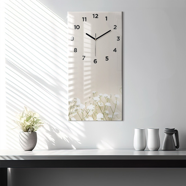 Reloj vertical Flores en flor - espejomat.es