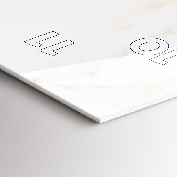 Reloj de vidrio vertical Elegante mármol - espejomat.es